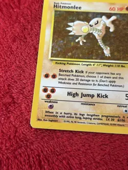 Hitmonlee 7/62 Fossil Holo Wotc Pokemon Card 1999 Played - Image 4