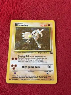 Hitmonlee 7/62 Fossil Holo Wotc Pokemon Card 1999 Played - Image 5