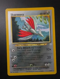 SKARMORY POKEMON CARD 23/64 NEO REVELATION NON HOLO RARE NEVER PLAYED NM- - Image 1