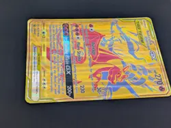 POKEMON JUMBO GOLD Reshiram & Charizard GX SM247 Oversized Promo Card - Image 3