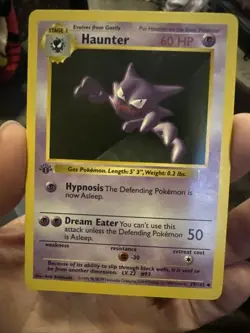 Pokemon TCG Haunter Base Set 29/102 1st Edition Shadowless Rare Pokemon Card NM - Image 1