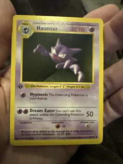 Pokemon TCG Haunter Base Set 29/102 1st Edition Shadowless Rare Pokemon Card NM - Image 3