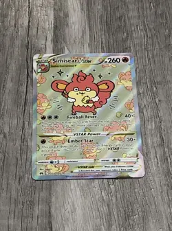 Pokemon Simisear VStar GG37 Crown Zenith Galarian Gallery Full Art Card NM - Image 2