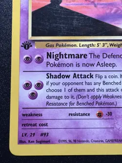 1st Edition Sabrina's Haunter 55/132 Gym Challenge Pokemon Card Rare LP - Image 5