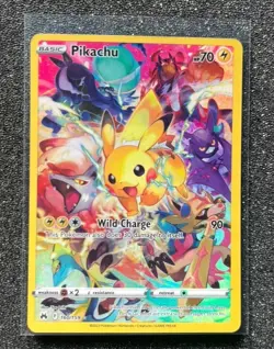 Pokemon Pikachu TCG Full Art Secret Rare Holo Card 160/159 Crown Zenith - Image 1