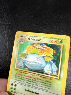 Pokemon WOTC 1999 Base Set Venusaur Rare Holo Vintage Pokemon Card NM - Image 3