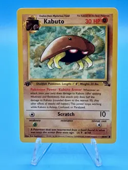KABUTO Fossil Series Set POKEMON Non-Holo 1st Edition 1999 Trading Card 50/62 - Image 1