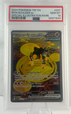 IRON BOULDER EX 207 2024 Pokemon Card Temporal Forces SIR PSA 10 - Image 1