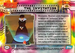 THE INVITATION #13 - BLUE Logo - NON-HOLO MEWTWO SB - TOPPS POKEMON CARD - NM/LP - Image 2