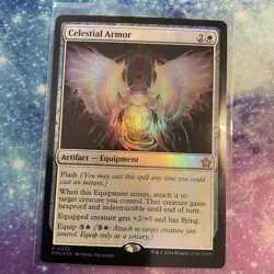 Celestial Armor (FOIL) x1 - MTG Foundations FDN #5 - Image 1