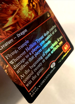 MTG Hellkite Tyrant ANIME BORDERLESS FOIL Ravnica Remastered 428 NM - Image 2