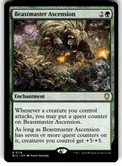 Beastmaster Ascension Commander: Bloomburrow Regular MTG NM - Image 1