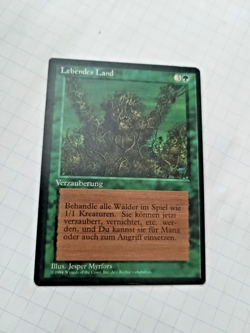 Mtg Living Lands (Lebendes Land) Fbb German Regular Miscut - Some Edge Wear-Pics - Image 2