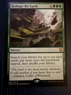 MTG Magic Reshape the Earth Commander Legends Mythic Rare NM - Image 1