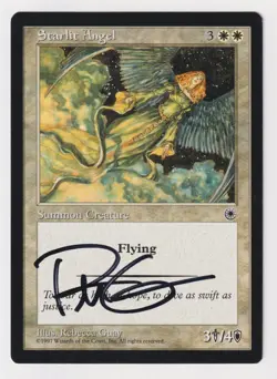 Signed Starlit Angel MP Portal Artist Rebecca Guay 1997 WOTC MTG Magic Vintage! - Image 1