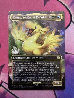 Choco, Seeker of Paradise 569 Borderless Chocobo Track Foil Final Fantasy MTG NM - Image 1