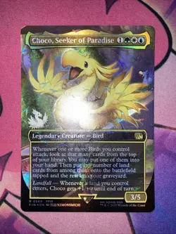 Choco, Seeker of Paradise 569 Borderless Chocobo Track Foil Final Fantasy MTG NM - Image 2