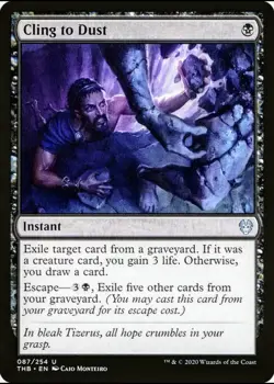 X 1 Cling to Dust NM Theros Beyond Death 087 MTG Magic The Gathering - Image 1