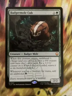 Badgermole Cub Regular MTG Avatar: The Last Airbender 0167 NM 167 - Image 1