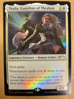 MTG 1x FOIL Thalia, Guardian of Thraben # 37 Secret Lair Drop Magic the x1 NM - Image 1