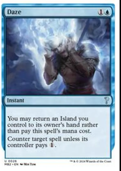 Daze WHITE BORDER Mystery Booster 2 Magic the Gathering MB2 MTG NM - Image 1