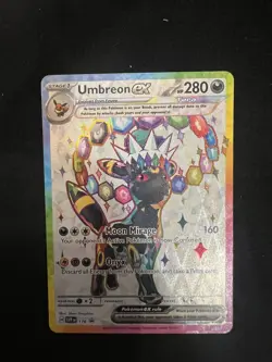 Umbreon EX 176 SVP Black Star Promo Prismatic Evolutions Figure Coll. Pokemon NM - Image 1