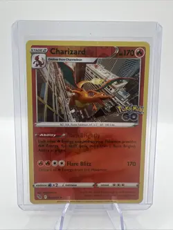 Charizard 10/78 Pokemon TCG Sword & Shield Pokemon GO Holo Rare NM - Image 1