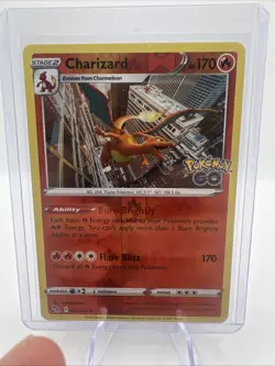 Charizard 10/78 Pokemon TCG Sword & Shield Pokemon GO Holo Rare NM - Image 5