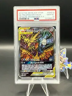 PSA 10 Pokemon TCG Moltres Zapdos Articuno GX SM210 Hidden Fate Promo - Image 1