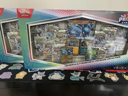 2x PRISMATIC EVOLUTIONS Lucario EX and Tyranitar EX Premium Collection - Image 3