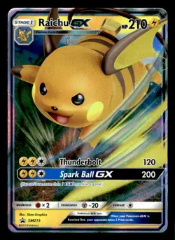 Pokemon Raichu GX SM Promos Black Star Promo #SM213 ESE - Image 1