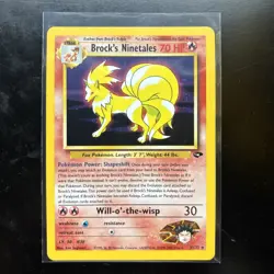 2000 Pokemon BROCK'S NINETALES #3/132 Gym Challenge Unlimited Holo English LP - Image 1