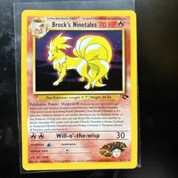 2000 Pokemon BROCK'S NINETALES #3/132 Gym Challenge Unlimited Holo English LP - Image 3