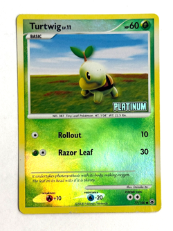 Pokemon TCG - Turtwig 77/100 - Reverse Holo Platinum Stamp Burger King Promo MP - Image 1
