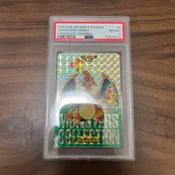 Charizard Pokemon 1996 Prism Bandai Carddass Vending Green Japanese #6 PSA 8 - Image 1