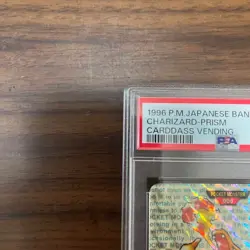 Charizard Pokemon 1996 Prism Bandai Carddass Vending Green Japanese #6 PSA 8 - Image 2