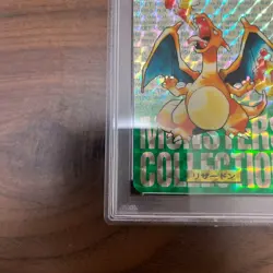 Charizard Pokemon 1996 Prism Bandai Carddass Vending Green Japanese #6 PSA 8 - Image 4
