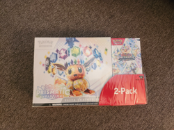 Pokemon TCG Prismatic Evolutions ETB with Booster Bundle Costco 2-Pack SEALED - Image 1