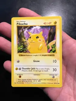 Pokemon TCG Pikachu (Red Cheeks) 58/102 Shadowless - Good Condition - Image 1