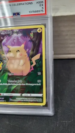2021 PIKACHU FULL ART 25TH CELEBRATIONS POKEMON TCG PSA 5 EX #005 - Image 3