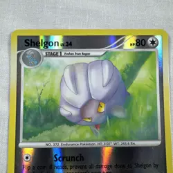 Pokemon TCG Shelgon 48/99 Uncommon Arceus Reverse Holo LP - Image 2