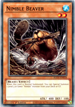 Nimble Beaver - EGO1-EN018 - Common - 1st Edition - Yugioh - Image 1