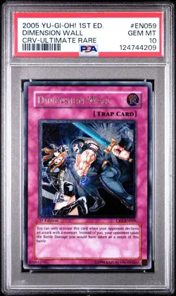 YuGiOh Dimension Wall CRV-EN059 Ultimate Rare 1st Edition PSA 10 Gem Mint - Image 1