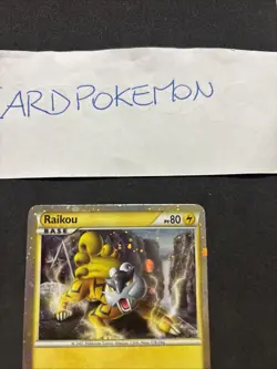 Pokemon Card RAIKOU HGSS19 Promo - Holo-Ita-Nm! - Image 2