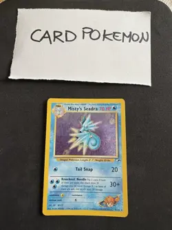 Pokemon Card Misty's Seadra 9/132 Gym Heroes- Eng-Holo-Good! - Image 1