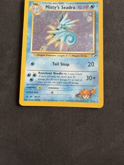Pokemon Card Misty's Seadra 9/132 Gym Heroes- Eng-Holo-Good! - Image 3