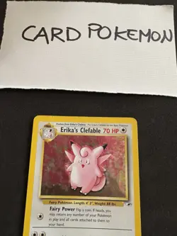 Pokemon Card Erika's Clefable 3/132-Set Gym Heroes-Eng-Holo-Good! - Image 2