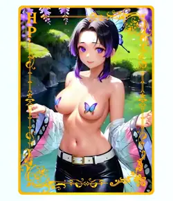 Waifu Anime Cards TCG | Shinobu Kocho - Demon Slayer [ METAL CARD ] Hentai Girl - Image 1
