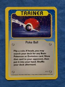 MP Poke ball Holo Funskool 2004 India Vintage Pokemon Card Pokeball - Image 1