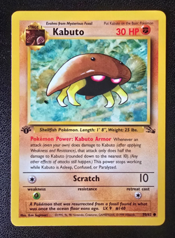 Pokemon WOTC Card - Kabuto 1st Edition - Fossil Set - 50/62 - M/NM - Image 3